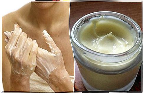 A moisturizing hand cream with cocoa butter and vitamin E