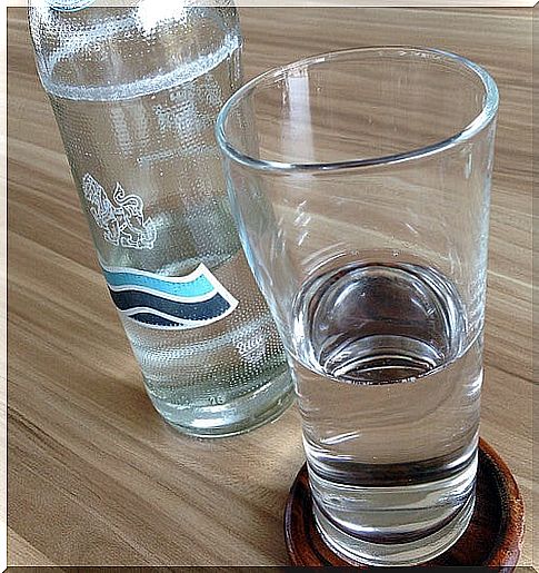 Mineral water in a glass