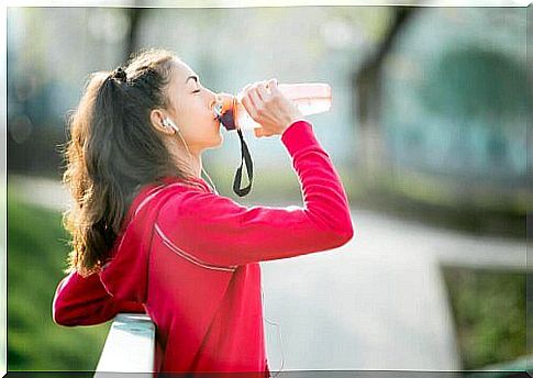 Woman drinking