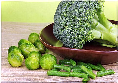 Broccoli, Brussels sprouts and green beans