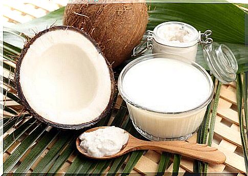 Cream of coconut milk and starch