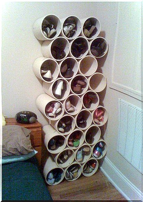 Cardboard shoe racks